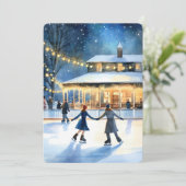 Personalizable Vintage  Flat Holiday Card  シーズンカード (スタンド正面)