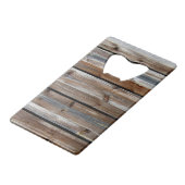 Personalizable Woodテクスチャ クレジットカード栓抜き (裏面アングル)