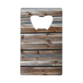 Personalizable Woodテクスチャ クレジットカード栓抜き (裏面)