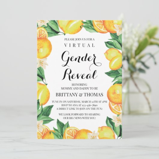 Personalizado de invitación a revelar género de lé 招待状 (スタンド正面)