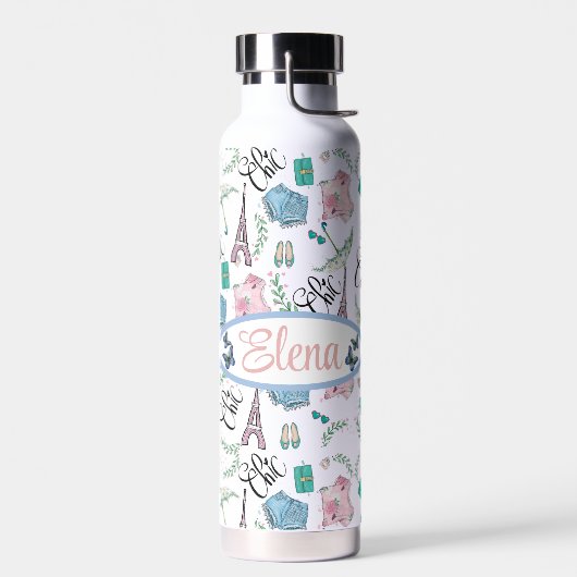 personalizado de parís Chic ウォーターボトル (左面)