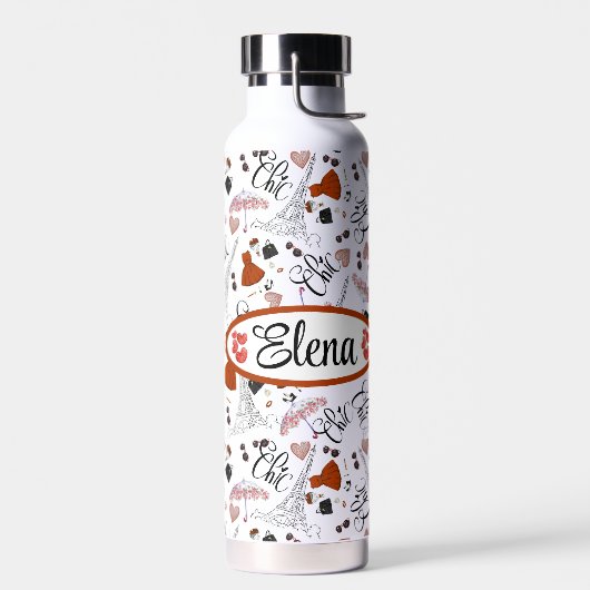 personalizado de parís Chic ウォーターボトル (左面)