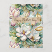 Personalizaed Elegant Magnolia Flowers シーズンポストカード (正面)