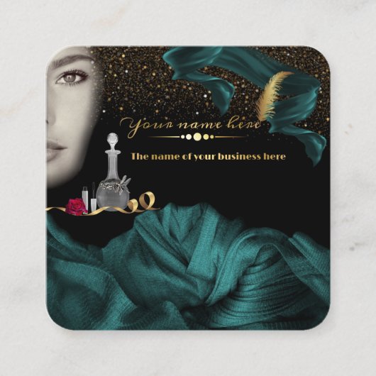  personalizar tarjeta de visita de belleza  スクエア名刺 (正面)