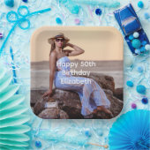 Personalizeフォト誕生日His Her ペーパープレート (パーティー)