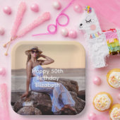 Personalizeフォト誕生日His Her ペーパープレート (パーティー)