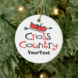 PERSONALIZE おもしろい Cross Country Runner ©Shoe Arrow セラミックオーナメント