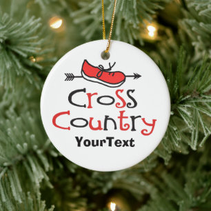 PERSONALIZE おもしろい Cross Country Runner ©Shoe Arrow セラミックオーナメント