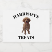 Personalize カスタム Dog, Cat Name Photo treets フードラベル (シングルラベル)