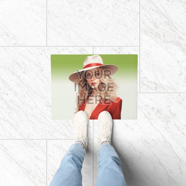 Personalize カスタム Photo Area Rug Horizontal Image ドアマット (室内)
