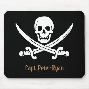 Personalize カッコいい Pirateサインマウスパッド マウスパッド