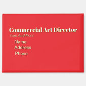 Personalize 広告 Commercial Art Director マグネット (正面)