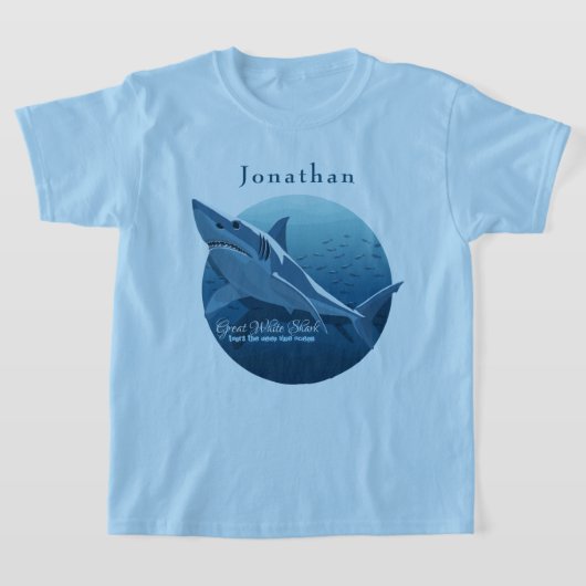 Personalize 素晴らし White Shark Tours the海 Tシャツ (レイダウン)