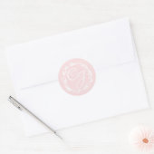 Personalize 結婚's Monogramホワイトリースシール ラウンドシール (封筒)