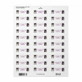 Personalize 2写真キャットドッグモダン差出人住所 ラベル (フルシート)