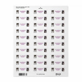 Personalize 2写真キャットドッグモダン差出人住所 ラベル (フルシート)