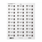 Personalize 2写真キャットドッグモダン差出人住所 ラベル (フルシート)