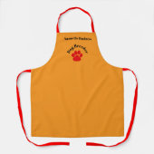 Personalize Advertise Red Paw Dog Breeder Orange   エプロン (正面)