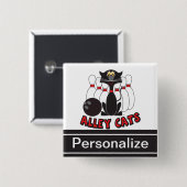 Personalize - Alley Catsボーリングピン 缶バッジ (正面&裏面)