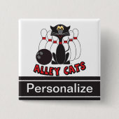Personalize - Alley Catsボーリングピン 缶バッジ (正面)