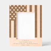 Personalize | American Flag Military Retirement レーザー彫刻フレーム (正面)