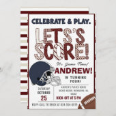 Personalize American FOOTBALL WATCH Party 招待状 (正面/裏面)