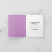 Personalize Anime Teenager Girl With Cake カード (内部)