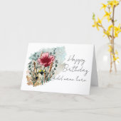 Personalize Artistic Wildflower Birthday Card カード (黄色い花)