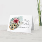Personalize Artistic Wildflower Birthday Card カード (正面)