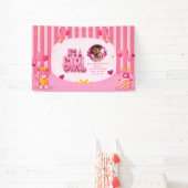 Personalize Baby Girlジェンダーの表示文字と写真 横断幕 (インサイチュ)