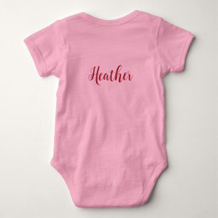 Personalize Baby Girl装飾スクリプトレタリング ベビーボディスーツ