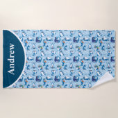Personalize Baby Seals  Beach Towel ビーチタオル (正面)