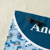Personalize Baby Seals  Beach Towel ビーチタオル (インサイチュ)