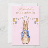 Personalize Baby Shower Peter the rabbit 招待状 (正面)