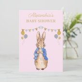Personalize Baby Shower Peter the rabbit 招待状 (スタンド正面)