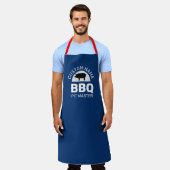 Personalize  BBQ Pitmaster Griller Pork Lover エプロン (着用した状態)