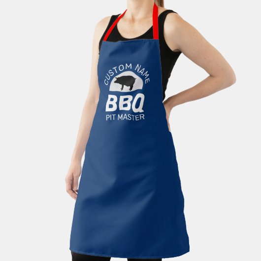 Personalize  BBQ Pitmaster Griller Pork Lover エプロン (インサイチュ)