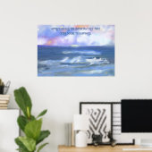 Personalize Beautiful Waterscape引用文絵画ズ ポスター (ホームオフィス)