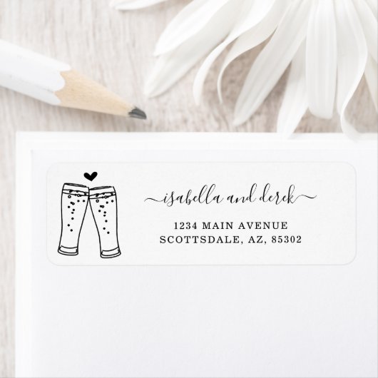 Personalize Beer Toast差出人住所ラベル ラベル (インサイチュ)