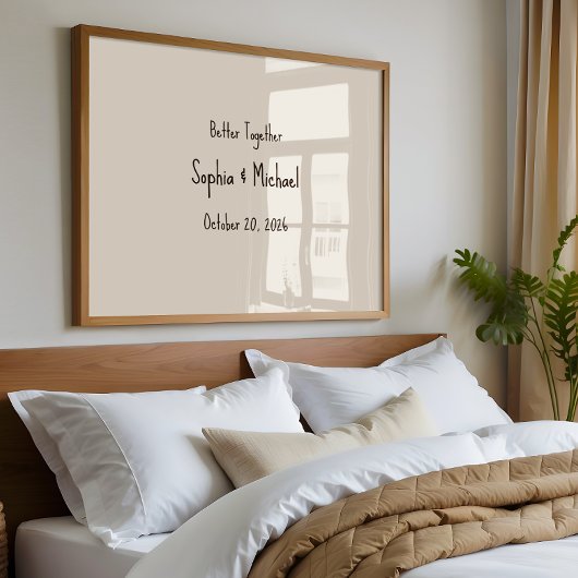 Personalize “Better Together” Wedding Poster ポスター