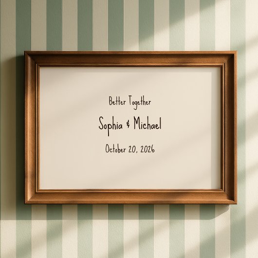 Personalize “Better Together” Wedding Poster ポスター