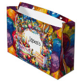 Personalize Birthday Party ラージペーパーバッグ (裏面アングル)