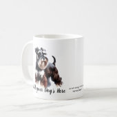 Personalize Black and Browns Schnauzer Keepsake コーヒーマグカップ (正面左)