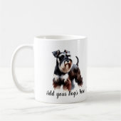 Personalize Black and Browns Schnauzer Keepsake コーヒーマグカップ (左)