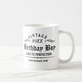 Personalize Black Gothicスクリプトおもしろい誕生日マグカップ コーヒーマグカップ
