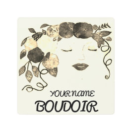 Personalize Boudoir sign Metal Wall Art, 8" x 8" メタルプリント