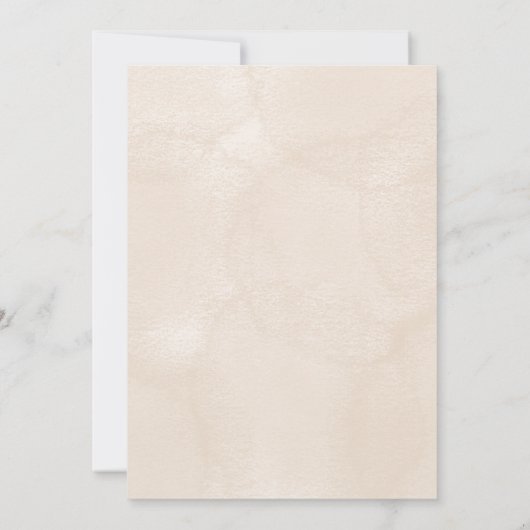 Personalize brown rustic flower weding Invitation 招待状 (裏面)