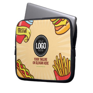 Personalize Business Logo   Hamburger Hotdog Theme ラップトップスリーブ