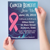 Personalize Cancer Benefit – 乳がんチラシ チラシ (手)