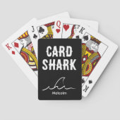 Personalize Card Shark black&white Deck of Cards トランプ (裏面)